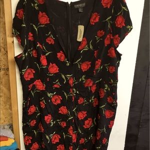 Plus Size 3X Forever Twentyone Plus Zip-Up Romper with Pockets